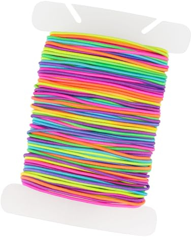 20 m Gummiband für Armbänder,1 mm Hutgummi,Gummikordel,Regenbogen | Gummischnur, Perlenschnur, Elastische Faden für DIY Handwerk Schmuckherstellung Halsketten