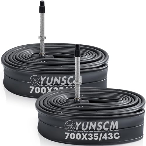 2-PCS 700x35C/38C/40C/42C/43C Bike Tubes AV32/AV48/FV48/FV60mm Schrader/Presta Valve 35/43-622 Inner Tube 700C Bicycle Tubes for 700 x 35C 700x38C 700x40C 700x42C 700x43C Bike Tire Tubes