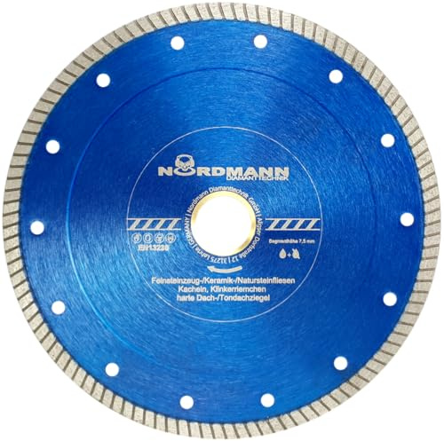 NORDMANN DIAMANTTECHNIK Diamant Trennscheibe FS-850 speed blau 350 x 30 mm, Diamantscheibe für Stein, Granit, Keramik, Ziegel, Fliesen-Scheibe mit hoher Schnittgeschwindigkeit