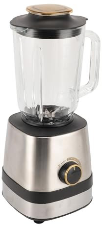 Frullatore Multifunzione da 600 W, Robot da Spremiagrumi a 3 Velocità con 6 Lame in Acciaio Inossidabile, Tazza in Vetro da 1,5 L e 150 Ml, Frullatore da Banco per Bevande