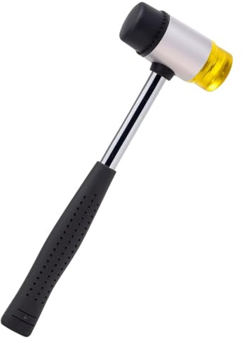 Small Rubber Mallet Plastic Soft Hammer Mini Rubber Hammer Jewelry Mallet with Metal Handle Precision Tool for Handicrafts Leather and Furniture Assembly 25mm