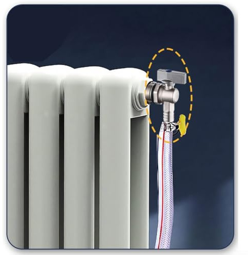 Vanne de vidange en cuivre pour chauffage au sol et systèmes géothermiques avec robinet de 2,5 cm pour une évacuation efficace de l'eau dans les applications de chauffage résidentiel et commercial (3