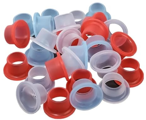 EKFBQBGW Faucet Leak-Proof Rubber Gaskets Sealing Ring Silicone Washer Triangle Valve Anti-Dripping Leakage Pipe Fitting(White,50PCS_25X15X13 MM)