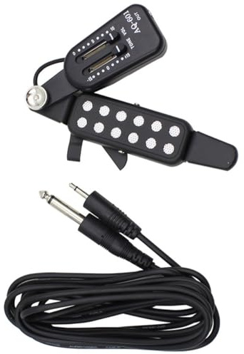 POPETPOP Acoustic Guitar Pickup Soundhole Transducer Amplifying Guitar Sound with Metal and Abs Wear-resistant Construction Music Accessory