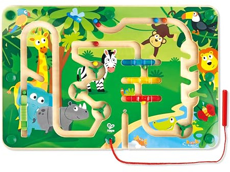 Hape Dschungel-Labyrinth - mit vielen Funktionen, Kinder-Labyrinthspiel und Motorikspielzeug, Lernspielzeug für Kleinkinder, fördert Feinmotorik, Konzentration und Geschicklichkeit, ab 24 Monaten