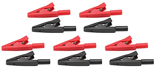FUWE Clip Isolate, Morsetto di Prova Isolato Test di connessione Rapida Morsetto a Coccodrillo Dimensioni Standard squisite per Test elettrici per sonde di Prova da 2 mm