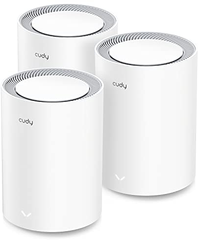 Cudy M1800 3-Confezione AX1800 WiFi 6 Mesh Router, Sistema WiFi Mesh, Router/Extender VPN Gigabit 5G, Controllo Genitori