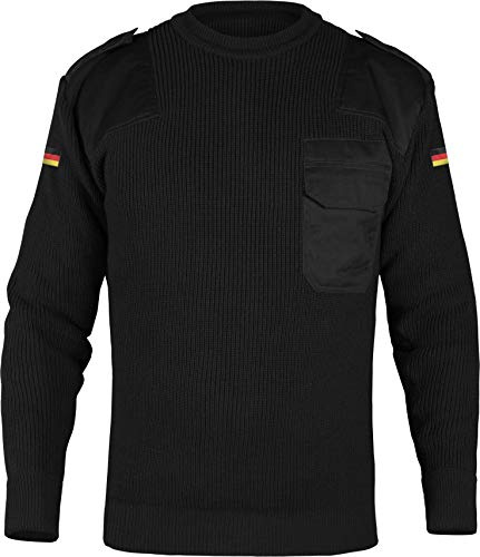normani Herren Bundeswehr Pullover Original nach TL Winterpullover mit Brusttasche und Deutschlandfahne