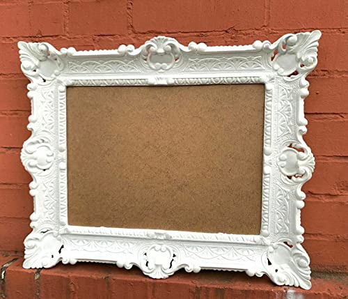 Cornice portafoto in oro anticato, rettangolare, 57 x 47 cm, cornice barocca, 30 x 40 cm, 3049G (bianco)