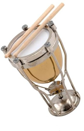 Ornements d'instruments de Musique Modèle De Timbale Miniature De 6.5cm, Mini Instrument De Musique Ne Peut Pas Jouer