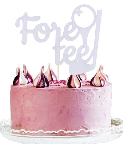 Fore Tee Golf Cake Topper - Happy 40th Birthday Cake Topper, Sport Themed Party Decorations Supplies, Happy Retirement Party Decoration Supplies