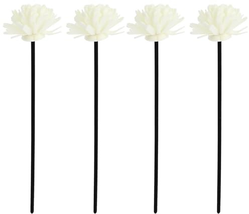 Amosfun 4Pcs Reed Diffuser Flower Sticks with Aromatherapy Rattan for Home Oil Diffuser Accessories 7.5 Inch Replacement Scented Sticks
