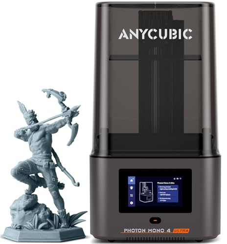 ANYCUBIC Photon Mono 4 Ultra 10K Resin 3D Drucker, 153,4x87x165 mm | 7’’ LCD-Monobildschirm mit COB-Lichtquelle, Maximale Druckgeschwindigkeit bis zu 120 mm/h, Touchscreen mit 8 Sprachen