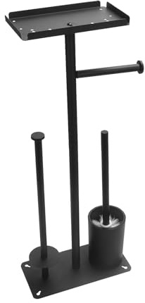 Zythrem Porte-Papier hygiénique et Brosse hygiénique - Porte-Papier hygiénique en Acier au Carbone avec boîte à lingettes hygiéniques pour lingettes hygiéniques Debout (ferreux)