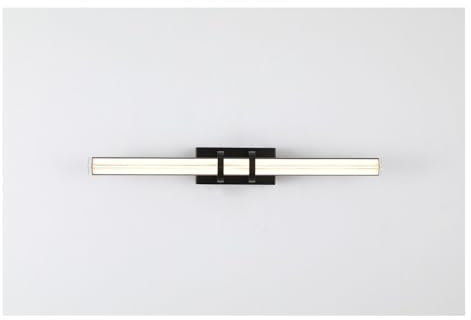 LED Spiegelleuchte Glas Metall Schwarz IP44 Badezimmer Bad B:46,5 cm länglich 10 W 320 lm 3000 K warmweiß Spiegel Licht Wandlampe Bilderlampe Flur
