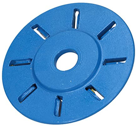 Disco da intaglio turbo per legno in 8 denti, disco per rimuovere ceppi Smerigliatrice angolare Disco da intaglio per legno Fresa Disco da intaglio per taglio del legno Lucidatura (Blu)