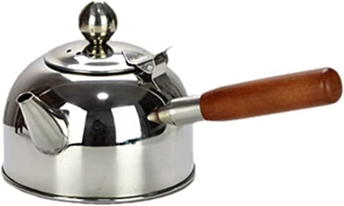 HAVVMK Perkolator-Kaffeekanne, Wasserkocher, Kaffeekanne, Edelstahl, für den Außenbereich, Warmwasserboiler, Getränke (Silber)