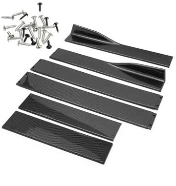 Für Lexus ES350 ES330 ES300h CT LX LC LS Alle Modelle Seitenschwellerverlängerung Kipphebelplatte Winglet Lip Separator Bumper Auto Seitenschweller Trittbretter Schweller(Carbonfiber 2m)