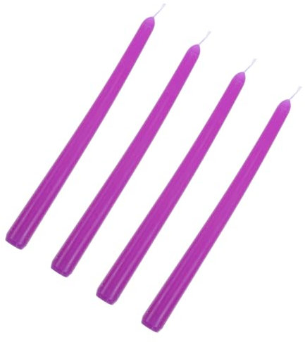Amosfun 8 Stunden Brenndauer Hohe Stabkerzen Ohne Duft 4er Set 10 Zoll Paraffinwachs-tischkerzen Mit Baumwolldocht Und Eleganter Form