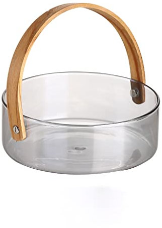 LaYiQimn Eiseimer Eisbehälter, Eiskübel aus Glas, für Zuhause, Bar, Champagner, Bierkübel, Platz für Obst, Eiswürfelkübel, kühlende Getränke, kleine Kapazität, Eiskübel für Partys