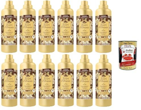 Italian Gourmet Ammorbidente Vaniglia Zenzero, Weichspüler sanft 12 x 760ml | Mit Mikrokapseln für weiche Wäsche und langes Frischegefühl; bucato, Gesamtnettogewicht 9,12 L + Kostenlos Polpa 400g