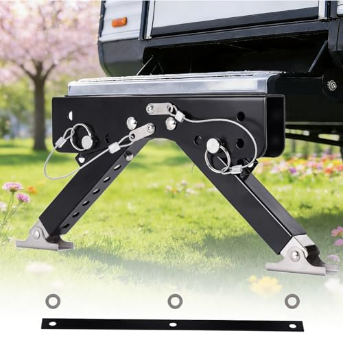 BAOSHISHAN Stabilizzatore Gradino Camper | Kit supporto gradino camper, altezza regolabile da 7 cm a 29 cm, portata massima: 100 kg