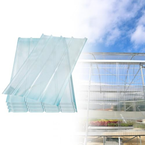 Peviasot Wellplatten, 2 mm FRP-Trapezprofil-Wellblech, 90 * 160 cm Wellplatten Transparent, Dachplatten Wetterfest, Dach Profilplatten Trapez, Beleuchtungspaneele, 5 Stück
