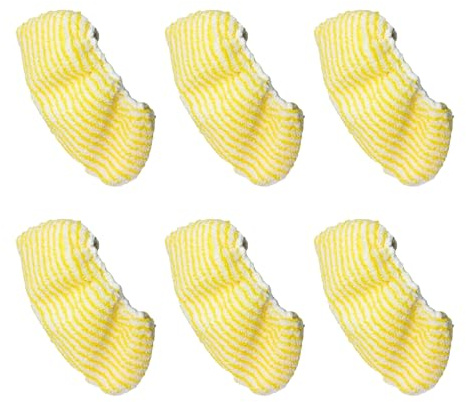 Saiyana Confezione da 6 Coperture Gialle per Scopa A Vapore Panno in Poliestere Lavabile con Forte Rimozione delle Macchie Polvere E Olio Pulitore Portatile Coperture Ricambio Scopa A Vapore.