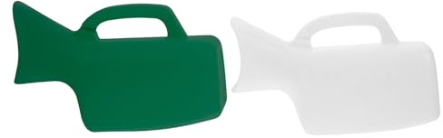 TOKIDNY 2pcs 1000Ml Women Portable Urine Bottles for Travel and Hospital Use, Handheld Female Urinals with White and Green Plastic, Convenient and Practical Pee Bottles for Ladies