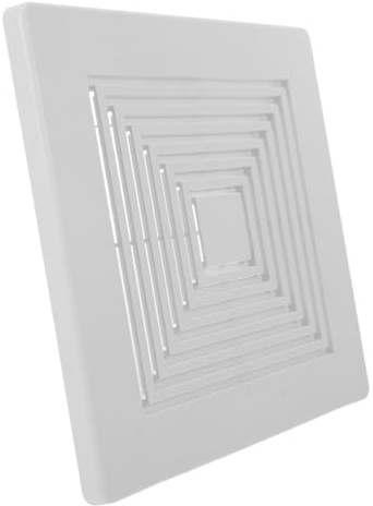 Hemobllo Spring-loaded 9x9 Inch Square Bathroom Exhaust Fan Grille Cover White Ceiling Vent Replacement with Springs for Shower Extractor and Restroom Airflow Systems