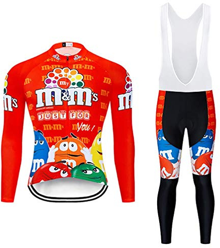 Moxilyn Radtrikot Herren LangarmAnzüge Radtrikot Set Radfahren Kleidung Winddicht Langärmliges Fahrradtrikot Hose mit 9D Gel Sitzpolster Sport & Freizeit MTB Radtrikot für Herbst