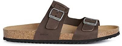 Geox Homme U Sandal Ghita B Sandales, Dk Coffee, 45 EU