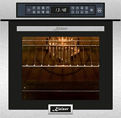 Kaiser Forno da incasso EH 6306 R, Inox, 79L, 15 Fct. Grill, Friggitrice ad Aria, Full Touch, Autarkic, Forno ad Aria Calda, Porta Rimovibile, Smalto Antiallergico, Pulizia Catalitica
