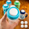 moin minis 4er Set Verschluss-Deckel/Plättchen für NUK-Flaschen - sicheres Verschließen, hygienische Aufbewahrung von Muttermilch, perfekt für unterwegs, Babyflasche, +0 Monate, weiß