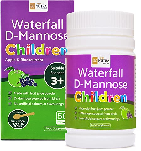 Waterfall D-Mannose Children - Apple & Blackcurrant - Infant D-Mannose - Suitable for Girls & Boys aged 3+ SC Nutra (Sweet Cures)