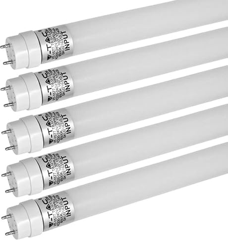 ZONE LED 5 tubi LED 60 cm, bianco freddo (6500 K), 850 lumen, T8, G13-9 W (sostituisce 18 W) con avviatore
