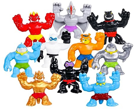 Heroes of Goo Jit Zu Minis, Minis Mega 10 Pack. Stretch, Squish, Battle with 10 Mini in One Pack!