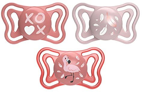 Chicco PhysioForma Light, Chupetes 6-16 M, Chupetes Recién Nacido con Pezón Suave de Silicona, Ayuda a la Respiración Fisiológica y Favorece Desarrollo Correcto de la Boca, Colores Surtidos Rosa, 2pz