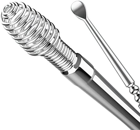 Spiral Ear Wax Removal Kit Ear Cleaning Kit Clinear Ear Cleaner Earwax Removal Tools Metal Ear Cleaner Earwax Removal Ear Wax Cleaner Ear Cleaning Tool Spiral Ear Cleaner Earwax Removal Kit Silver