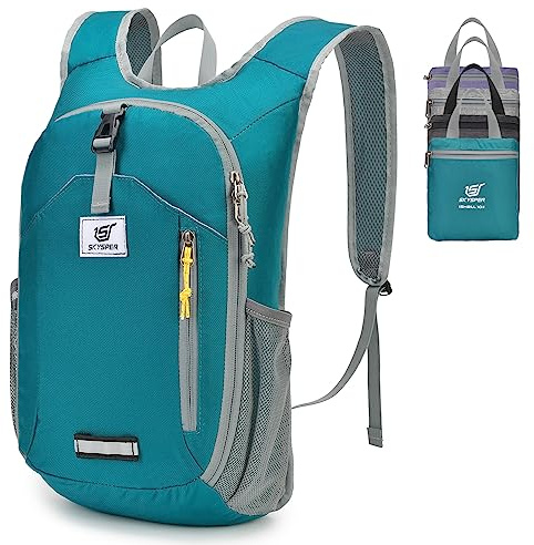 SKYSPER 10L Fällbar Ryggsäck Dagsryggsäck Daypack Vandringssäck Reseryggsäck för utomhusvandring, resor och stadsresor