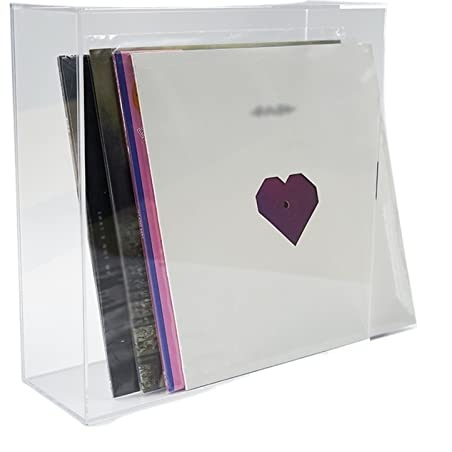 Plattenlagerregal Vinyl-Schallplatten-Aufbewahrungsregal, transparente LP-Vinyl-Schallplatten-Aufbewahrungsbox, Acryl-Disc-Aufbewahrungshalter, Heim-Schallplatten-Display-Organizer-Box, stapelbare Beh