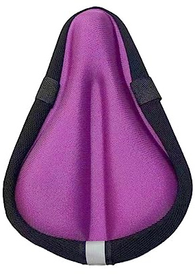 MINILUJIA Kids Bike Soft Gel Saddle Seat Cushion Cover for Boys Girls, 9x6 Breathable & Extra Soft Memory Foam Children Bicycle Saddle Pad (Purple)