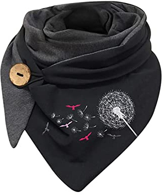 Schal Damen Winter Dreiecksschal Warm Halstuch Halswärmer Kariert Und Knöpfen Dreieckstücher Elegant Herbstschal Mit Geometrische Poncho Persönlichkeit Dreieck Damenschal Dreieckstuch Klassischer