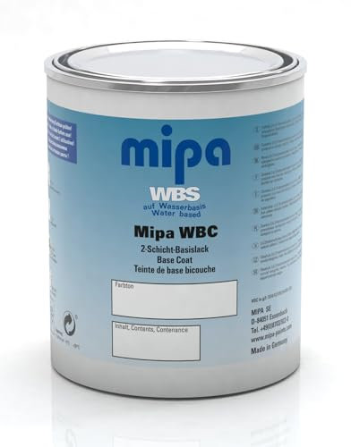MIPA 2-Schicht Wasserbasislack PEARLEFFEKT Autolack WBC Lack 1 Liter FARBWUNSCH