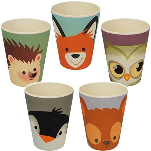 alles-meine.de GmbH Kunststoff - Trinkbecher - Zahnputzbecher - Malbecher - Becher - Tiere - Waldtiere & Zootiere - 280 ml - mehrweg - BPA frei - Trinkglas Kunststoffbecher - Kun..