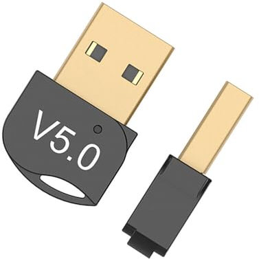 Dongle Bluetooth V5.0 Clé Bluetooth pour PC Adaptateur Carte Bluetooth USB pour Manette de Jeu Casque Écouteur Enceinte Souris Clavier Imprimante Compatible avec Windows 11 10 8.1 7 (Noir)