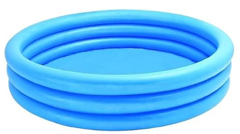 YSAMAX 3 Ring Blue Crystal Paddling Pool, Swimming Pool Kids Garden Fun, Swimming Pool, Perfect For Summer Fun, Long-Lasting, Durable, 45″ x 10″, Blue