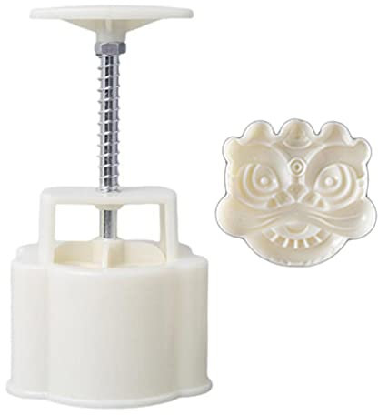DIY 3D Mooncake Mold 50g/75g National for Tide Style Lion Patterns Mooncake Molds Press Cookie Mould for Mid-Autumn Fest