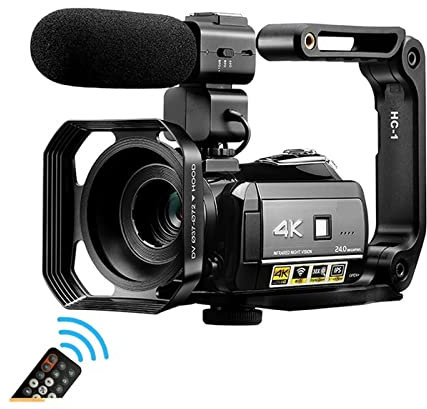 Videocamera digitale Videocamere for visione notturna 4K Videocamere professionali Zoom digitale Vlog Telecamere for blog Cattura ogni momento vividamente