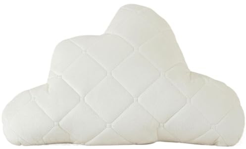 Ueiwffzo Kuschelkissen Kinder Wolken Plüsch Kissen Plüschkissen Weiches Flauschiges Kopfkissen Kissen 32 * 48cm Pillow Zierkissen Sofakissen für Kinderzimmer Decor (Weiß)